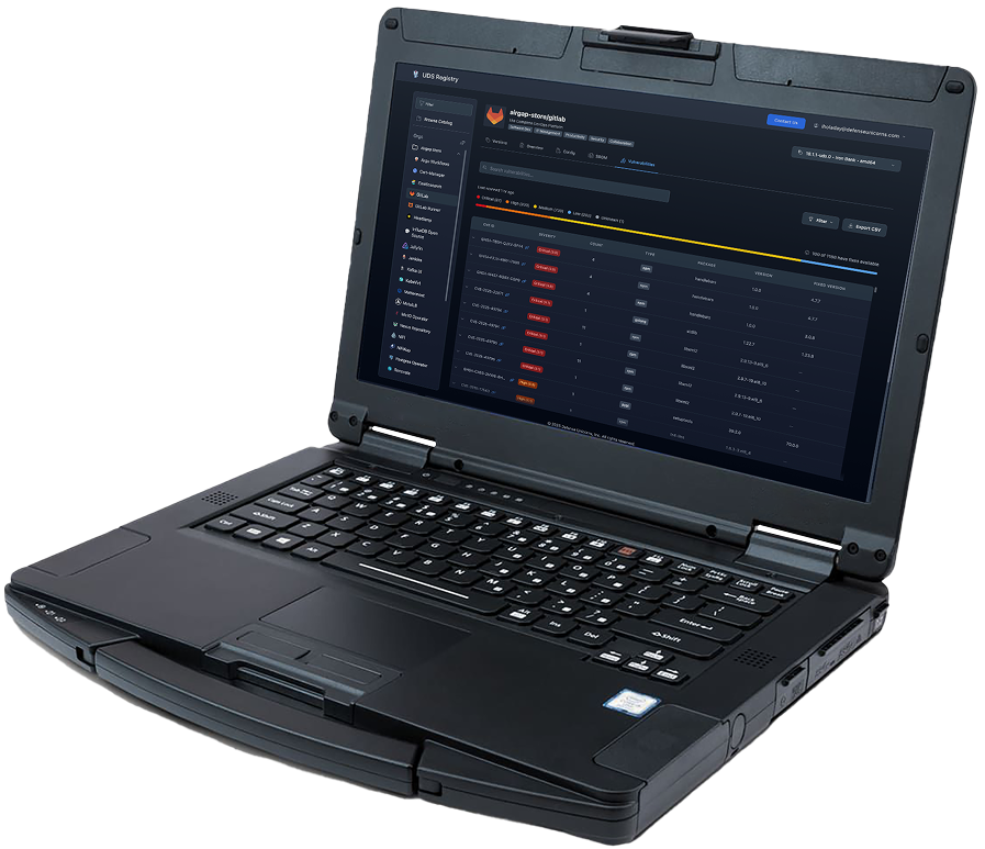 Secure Container Registry running on a portable device- UDS Registry